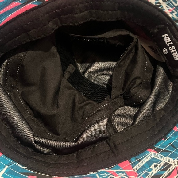 Full Send Tropical Bucket Hat Pink Blue Palm Tree One Size - Picture 5 of 6